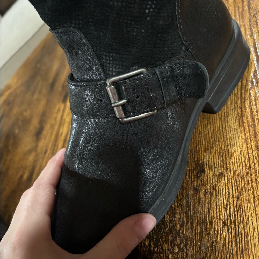 Black Leather Python Boots - image 6